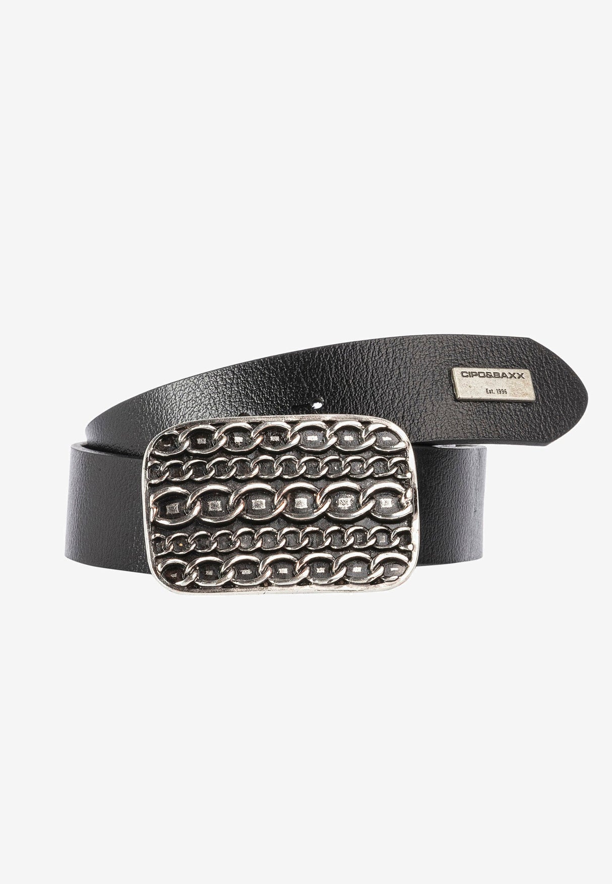 CG164 Men's leather belt with fashionable metal buckle