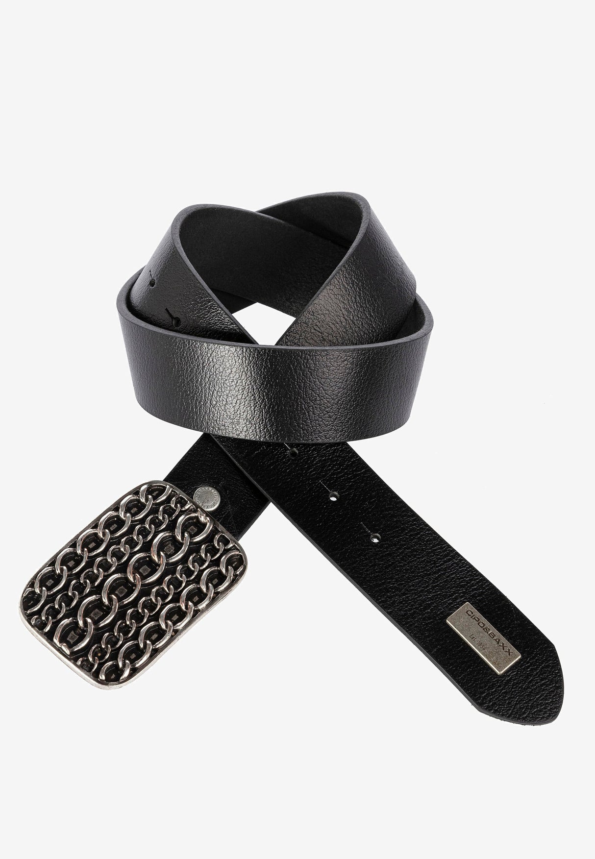 CG164 Men's leather belt with fashionable metal buckle