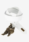 CG169 Men's leather belt with elaborate metal buckle