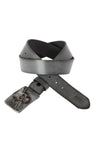 CG170 Men's leather belt with stylish skull motif