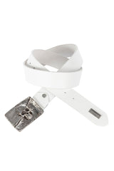 CG170 Men's leather belt with stylish skull motif