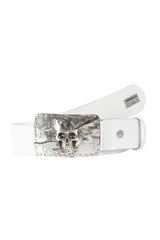CG170 Men's leather belt with stylish skull motif