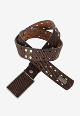 CG174 Men's leather belt in a futuristic look