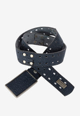 CG174 Men's leather belt in a futuristic look
