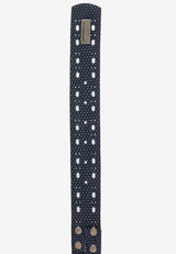 CG174 Men's leather belt in a futuristic look