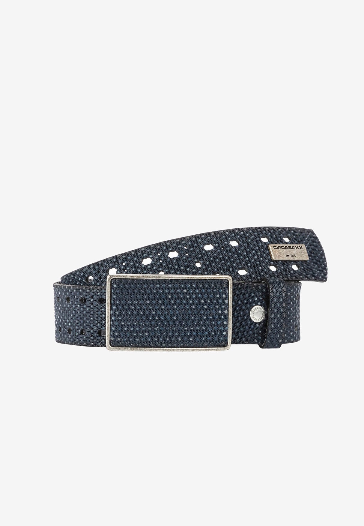 CG174 Men's leather belt in a futuristic look