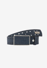 CG174 Men's leather belt in a futuristic look