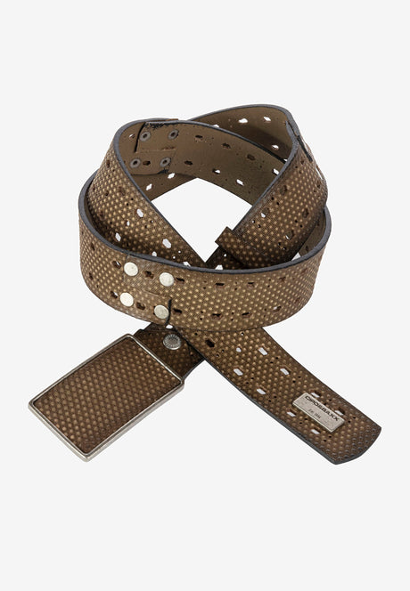 CG174 Men's leather belt in a futuristic look