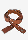 CG174 Men's leather belt in a futuristic look