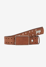 CG174 Men's leather belt in a futuristic look