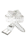 CG175 Men's leather belt with embossing and rivets
