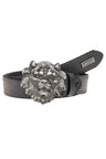 CG196 Men's belt with striking lion's head buckle