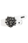 CG196 Men's belt with striking lion's head buckle