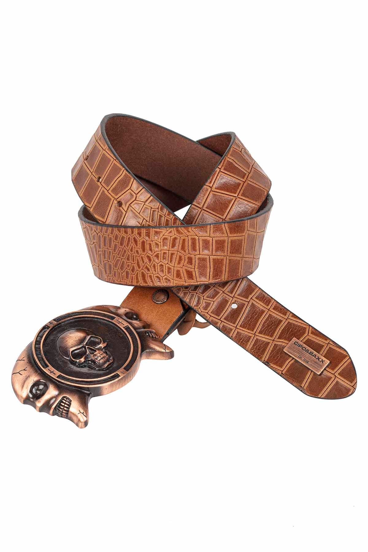 CG198 Men's belt with cool skull design