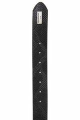 CG199 Men's Leather Belt Skull Reptile Embossing
