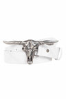 CG199 Men's Leather Belt Skull Reptile Embossing