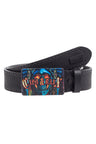 CG205 Men's belt with colorful rectangular skull motif