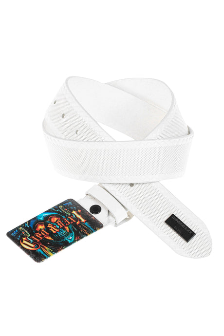 CG205 Men's belt with colorful rectangular skull motif
