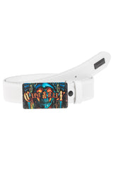 CG205 Men's belt with colorful rectangular skull motif
