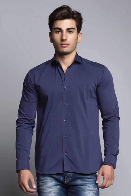 CH113 Men's long-sleeved shirt in a classic cut
