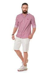 CH192 Men's Shirt with Line Design