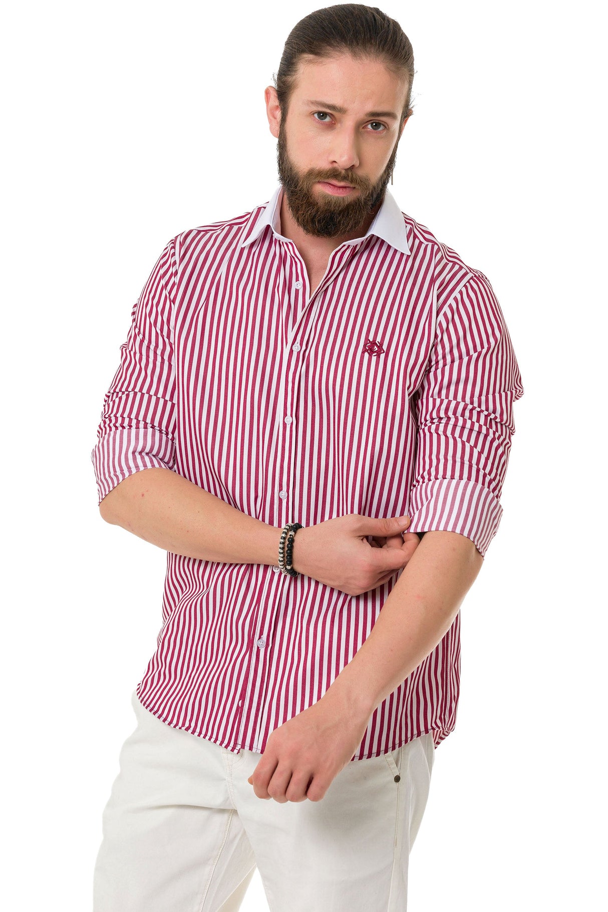 CH192 Men's Shirt with Line Design