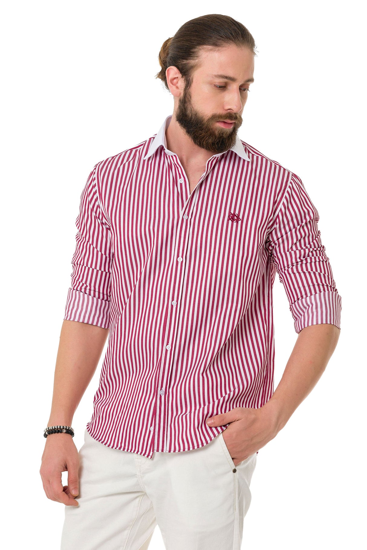CH192 Men's Shirt with Line Design