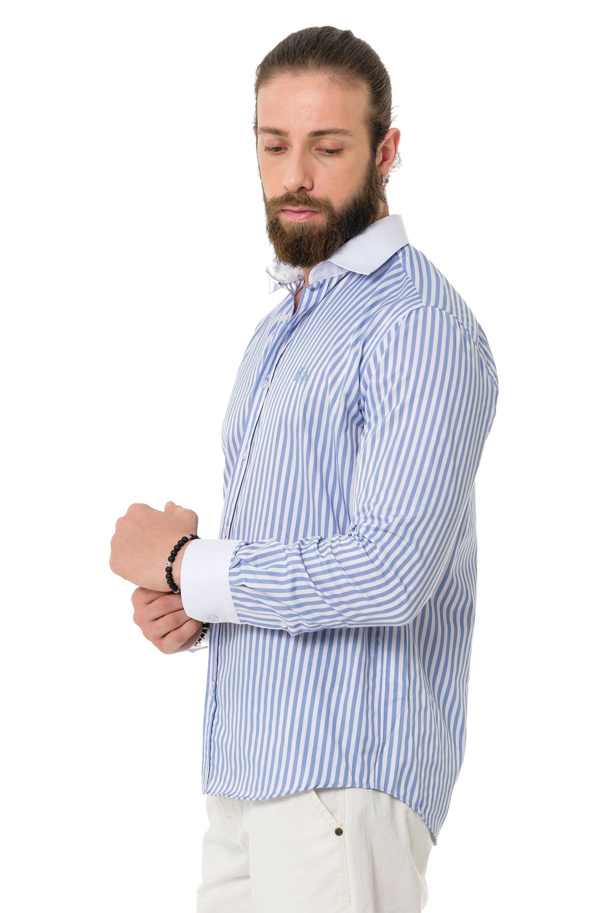 CH192 Men's Shirt with Line Design