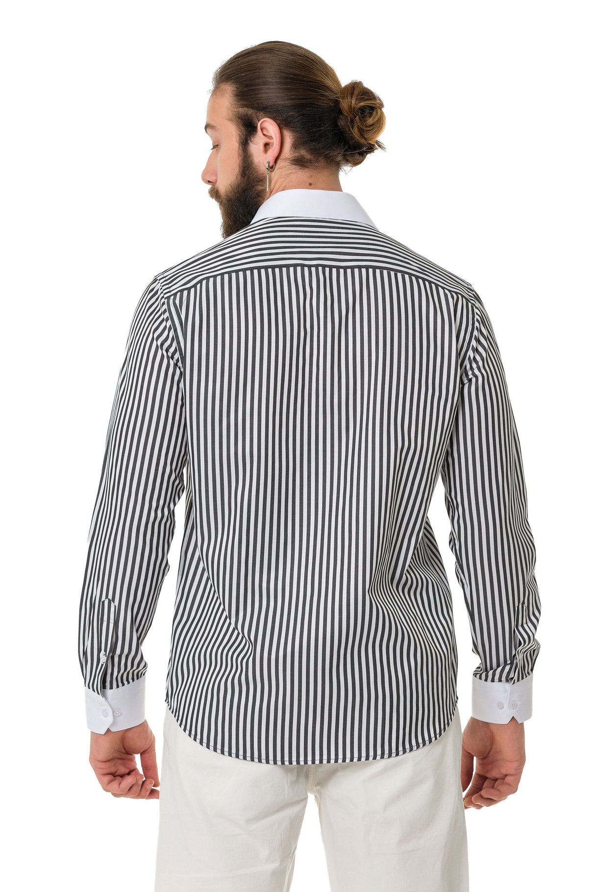 CH192 Men's Shirt with Line Design