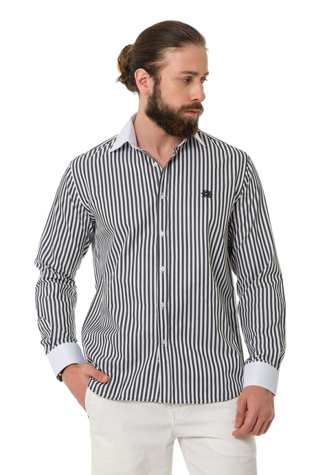 CH192 Men's Shirt with Line Design