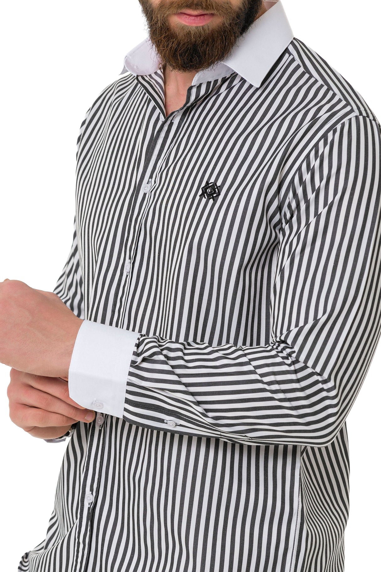 CH192 Men's Shirt with Line Design