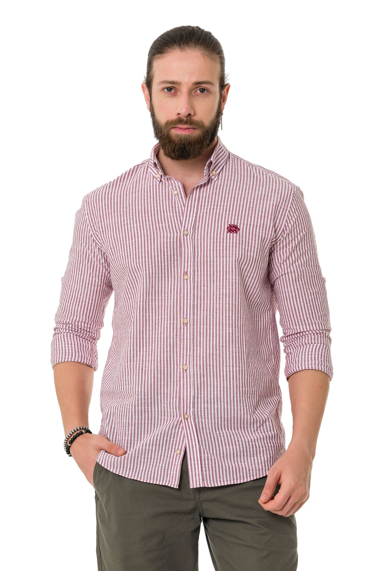 CH194 Men's shirt with striped design