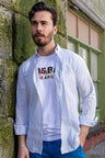 CH194 Men's shirt with striped design