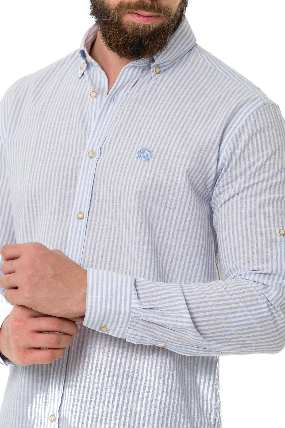 CH194 Men's shirt with striped design