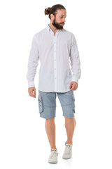 CH199 Men's long-sleeved shirt with a trendy classic look