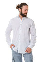 CH199 Men's long-sleeved shirt with a trendy classic look