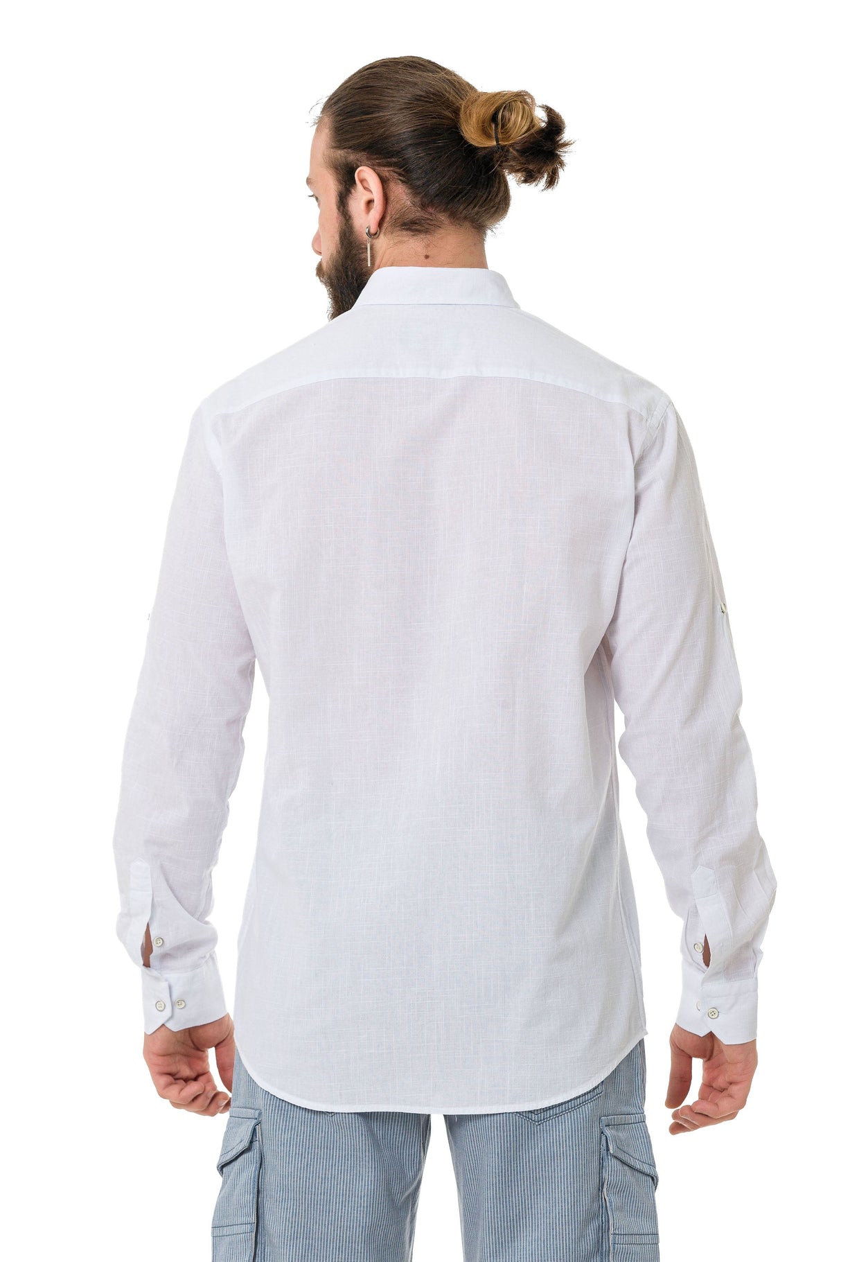 CH199 Men's long-sleeved shirt with a trendy classic look