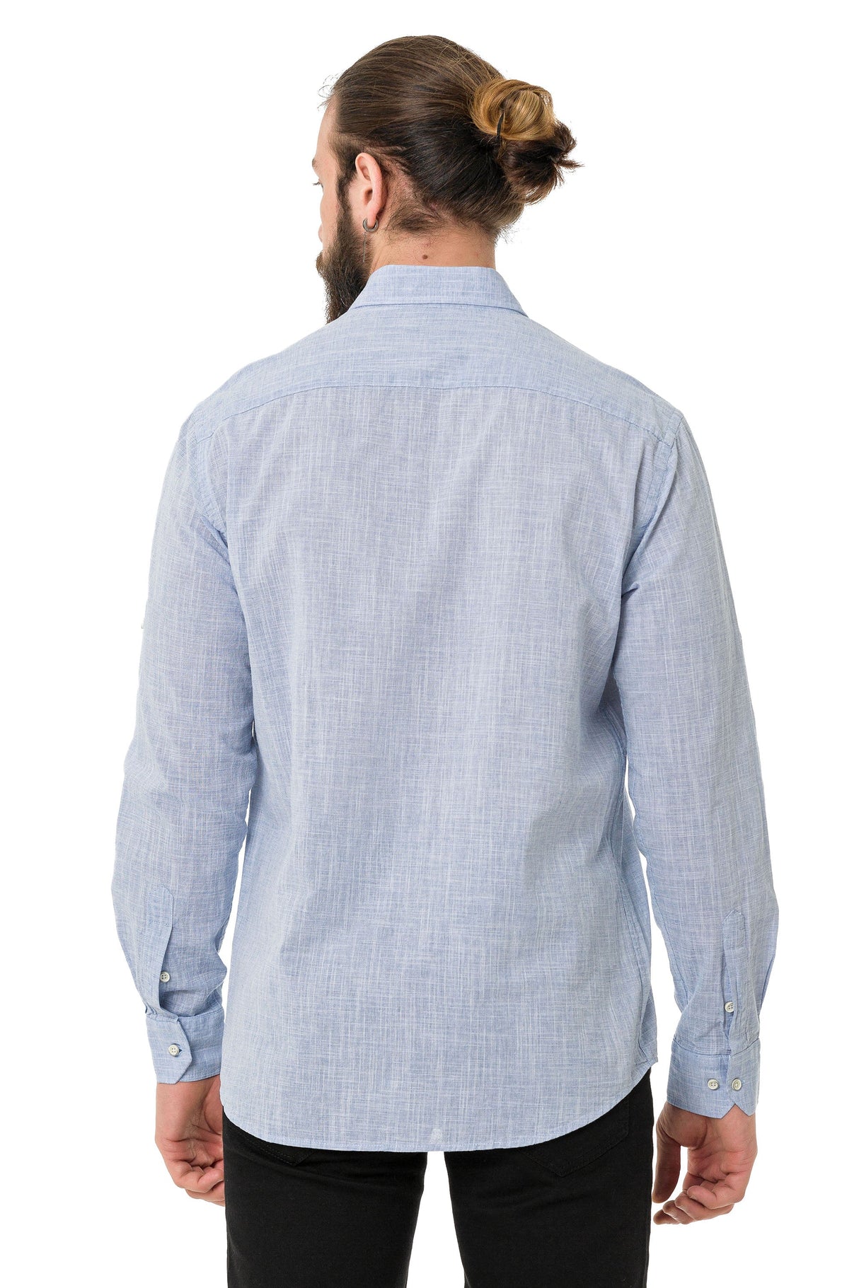 CH199 Men's long-sleeved shirt with a trendy classic look