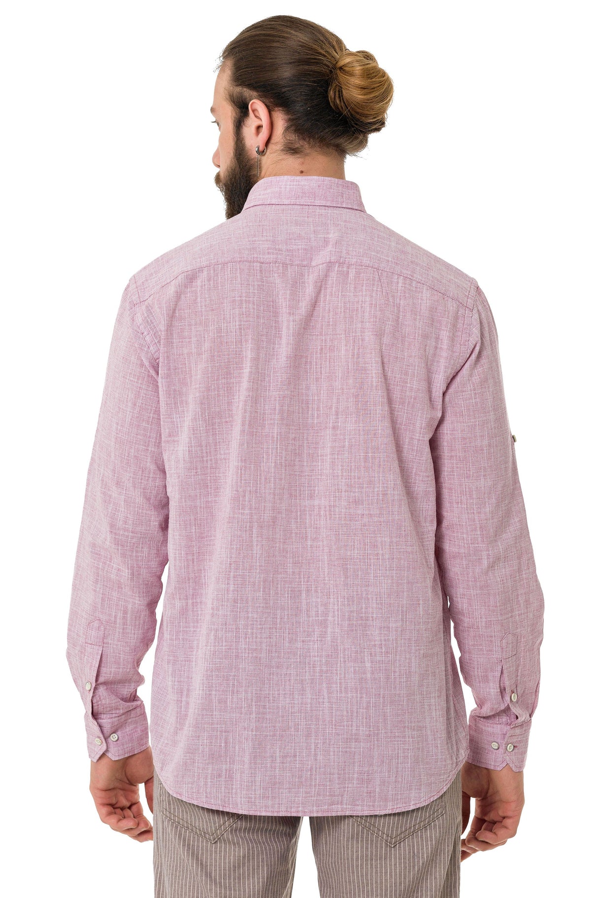 CH199 Men's long-sleeved shirt with a trendy classic look