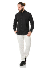 CH199 Men's long-sleeved shirt with a trendy classic look