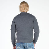 CJ151 Sweat jacket with zipper and lapel