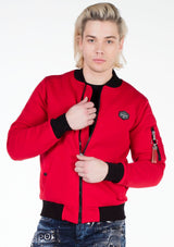 CJ151 Sweat jacket with zipper and lapel