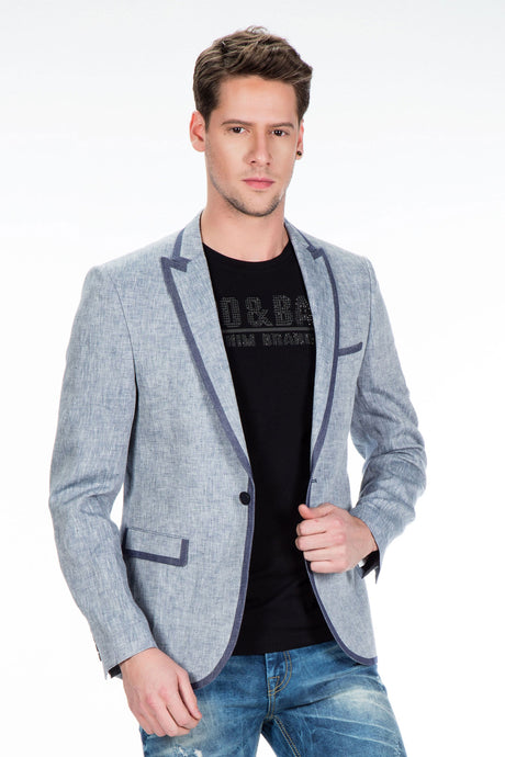 CJ222 Men's Blazer – Stylish contrast in light blue & navy