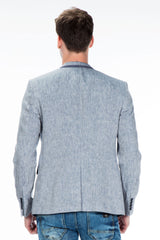 CJ222 Men's Blazer – Stylish contrast in light blue & navy