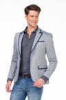 CJ222 Men's Blazer – Stylish contrast in light blue & navy