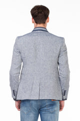 CJ222 Men's Blazer – Stylish contrast in light blue & navy