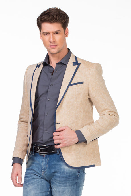 CJ222 Men's Blazer – Stylish contrast in light blue & navy