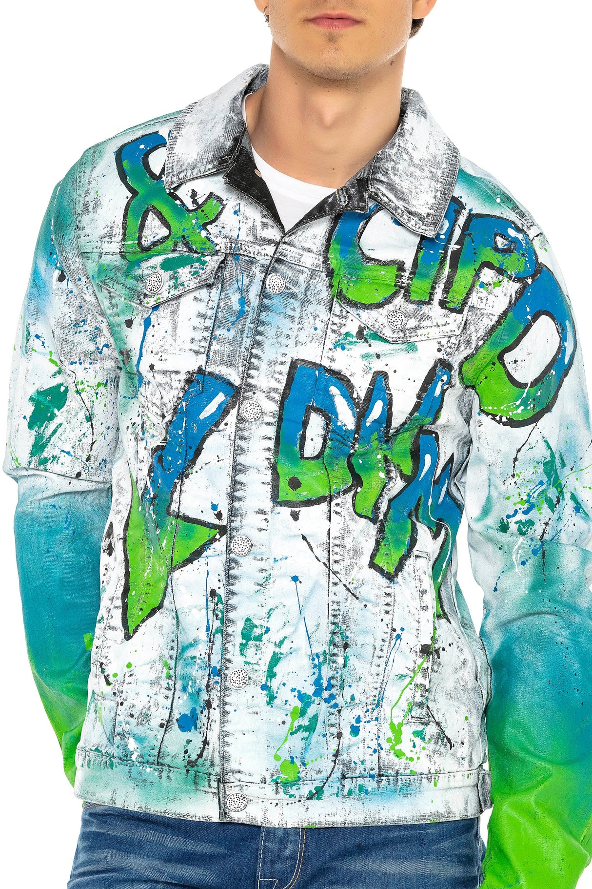 CJ254 Green-Blue Men's Jacket