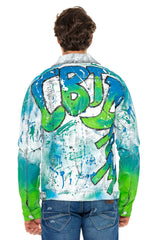 CJ254 Green-Blue Men's Jacket