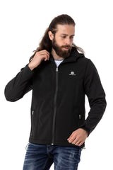 CJ285 Men's Winter Jacket – with detachable hood & striking details